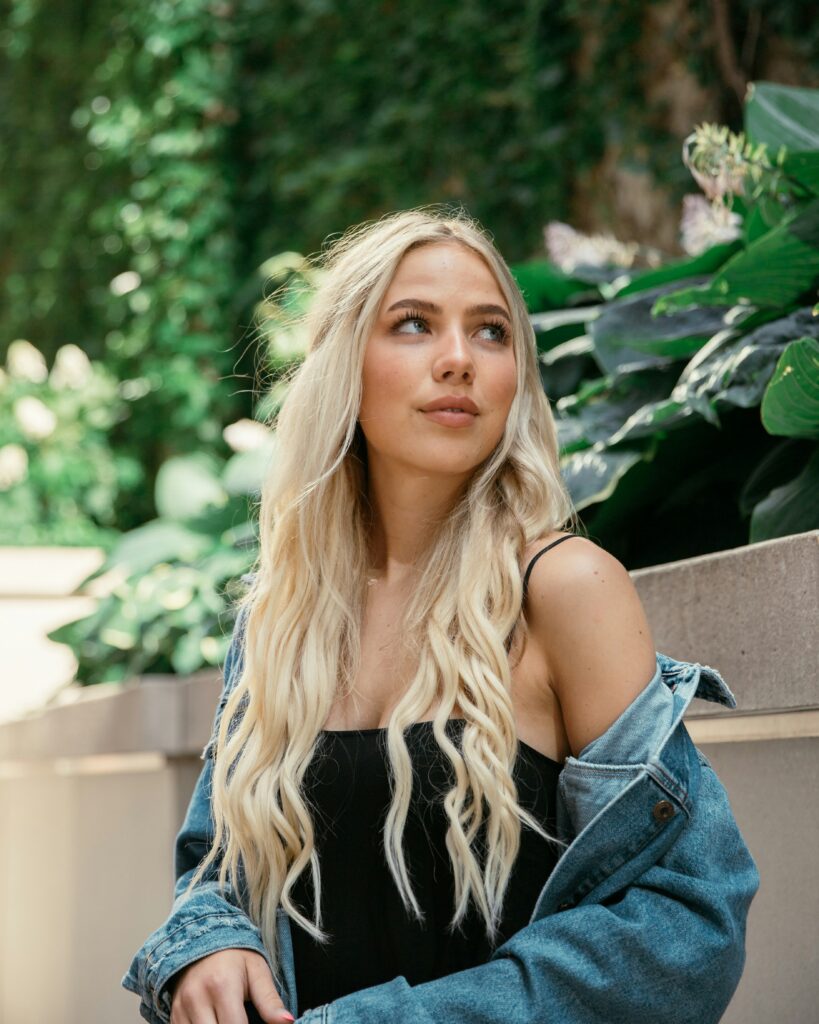 Dimensional summer blonde hair with soft lived in highlights and natural golden tones